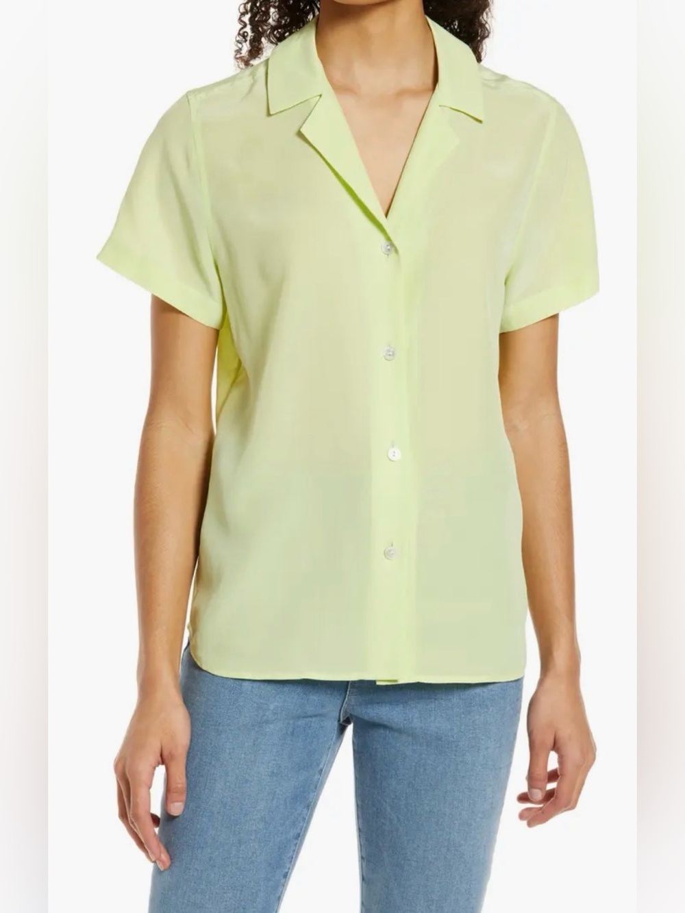 Tommy Bahama Talullah Golden Yellow Short-Sleeve Silk Camp Shirt